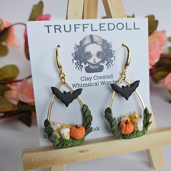 Candles, Bat and Pumpkin