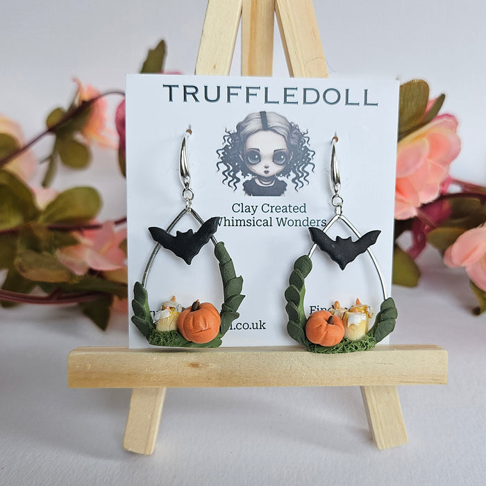 Candles, Bat and Pumpkin